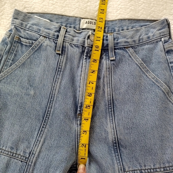 Agolde Cooper Cargo Jeans In Light Wash Sz 26 - Picture 11 of 12